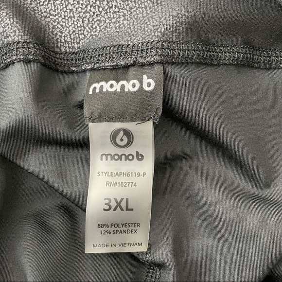Mono B Shiny Black Retile Texture Legging 3XL - Picture 5 of 8